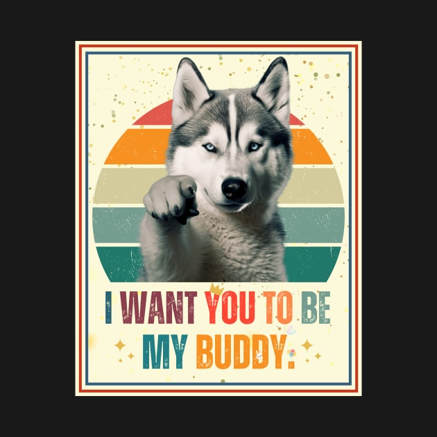 Siberian husky i want you pointing style by NivestaMelo