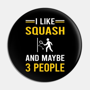3 People Squash Pin