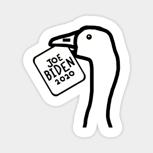 Portrait of a Goose with Stolen Joe Biden Sign Outline Magnet