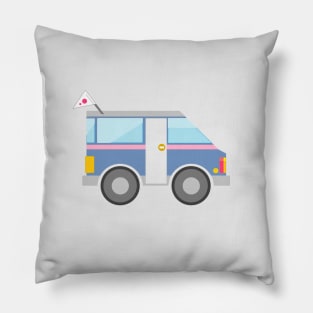 blue van road trip Pillow