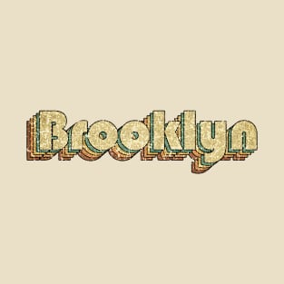 Brooklyn // Vintage Rainbow Typography Style // 70s T-Shirt