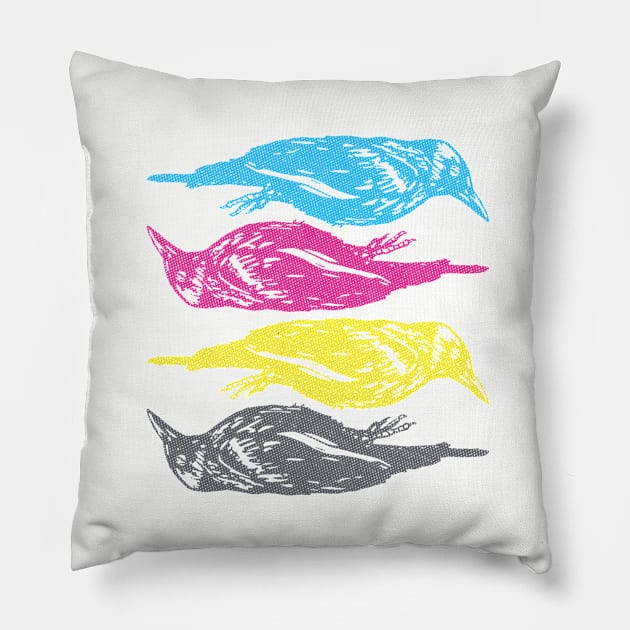 Ravens CMYK Pillow by Exosam