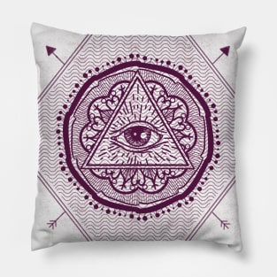 All Seeing Eye Sacred Geometry Pillow