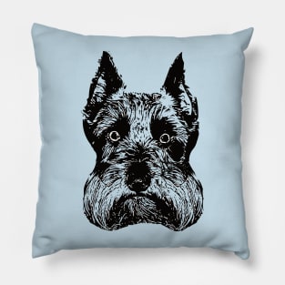 Schnauzer Face Pillow