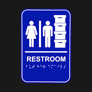 Blue 2.0 - Restroom and Document Storage - BUT HER EMAILS in braille T-Shirt