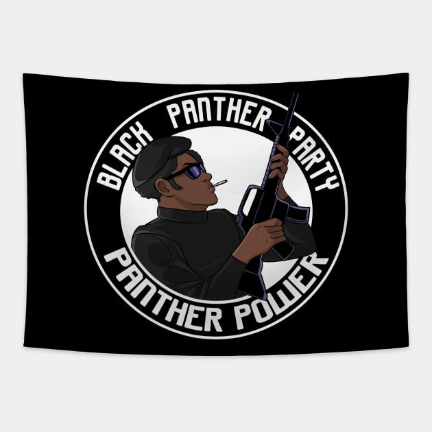 Black Panther Party Panther Power Tapestry by Noseking