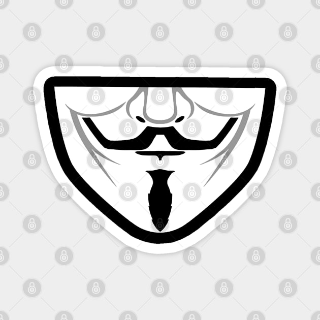 Guy Fawkes Mask Magnet by UntitledMike