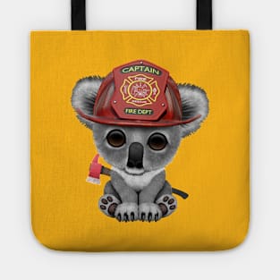 Cute Baby Koala Firefighter Tote