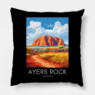 A Pop Art Travel Print of Uluru / Ayers Rock - Australia Pillow