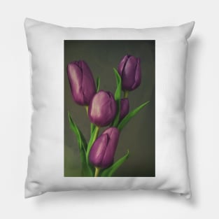 A Bouquet Of Tulips Pillow