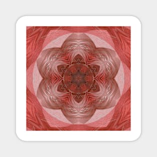 Intricate floral fantasy pattern and designs in shades of pink and red Magnet