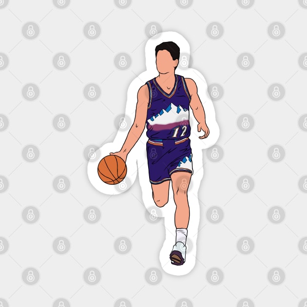 John Stockton Dribbling Magnet by rattraptees