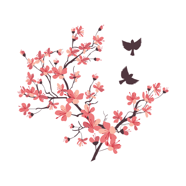 Cherry Blossom Bird Blast! by SWON Design