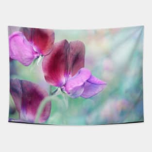 Rainbow Sweet Peas Tapestry