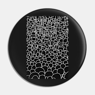 B&amp;W Geometry Pattern Pin