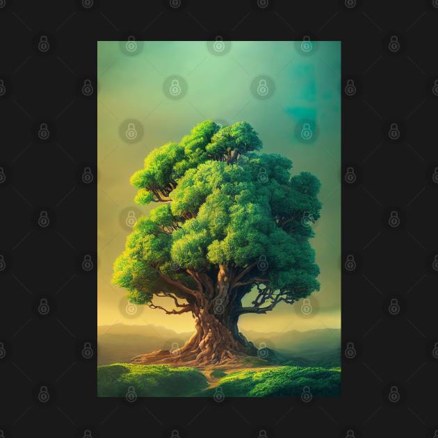 Magical Giant tree , Tree of life by DyeruArt