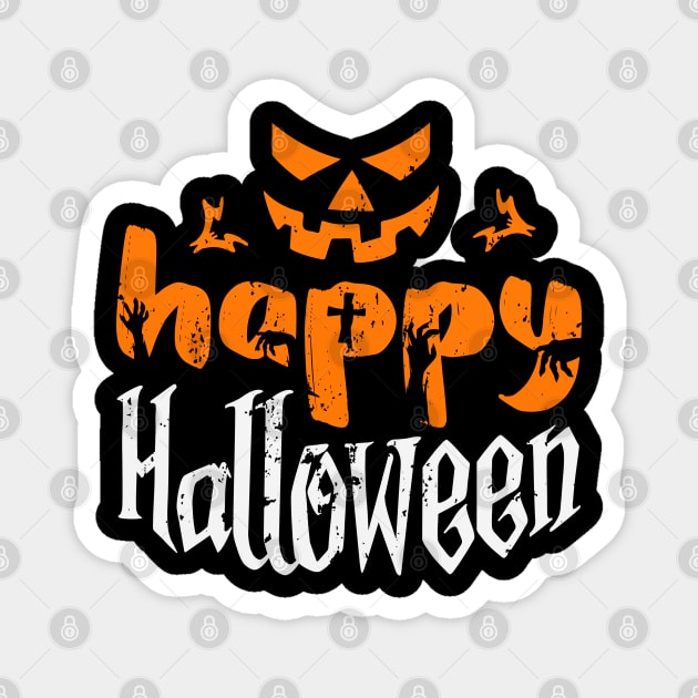 Happy Halloween Scary Pumpkin Face Costume Magnet by koolteas