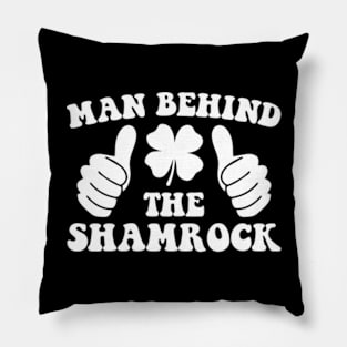 Man Behind The Shamrock Pillow