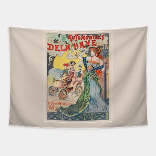 Automobiles Delahaye France Vintage Poster 1898 Tapestry