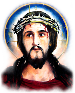 Son of God Jesus Christ, with a crown of thorns on his head Magnet