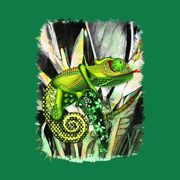 Chameleon Hunter Weird Surreal Animal by BluedarkArt