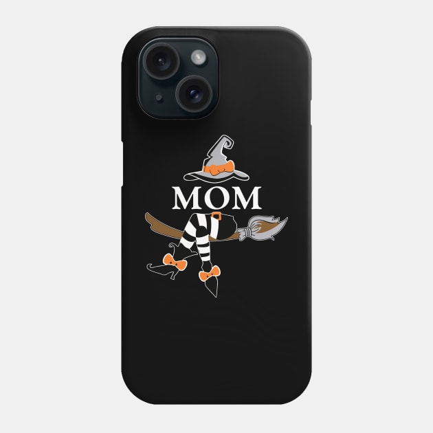 mom witch halloween Phone Case by Shirtigator