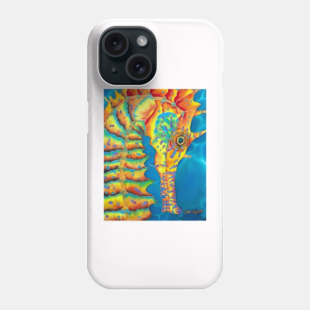 Seahorse Phone Case by Jean-Baptiste Silk Art