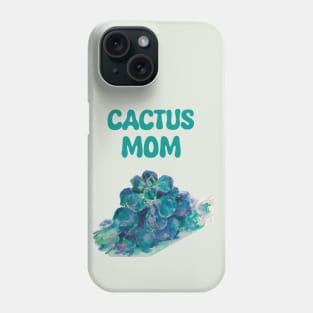 Blue green  Cactus Mom t-shirt Phone Case