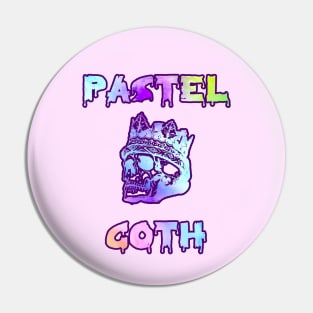 Witchy Pastel Goth Crowned Skull Pin