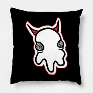 Cute Ghost With Horns Pillow