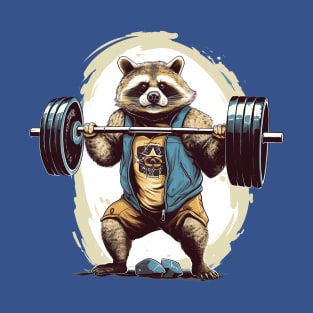 raccoon lifting weight T-Shirt