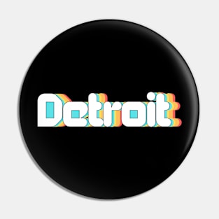 Detroit - Retro Typography Pin
