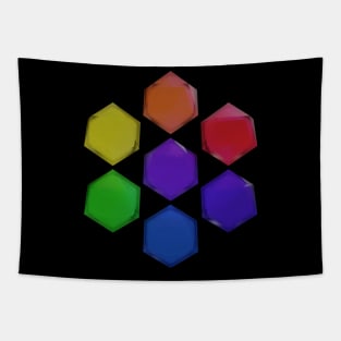 Rainbow Icosahedrons Gems Tapestry