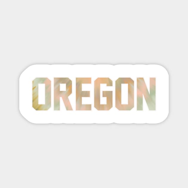 Oregon Pastel Tie Dye Magnet by maccm