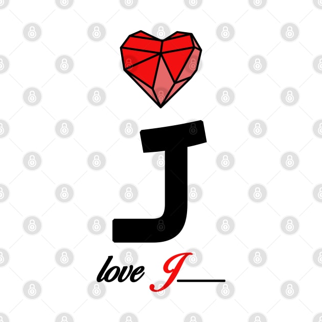 Initial love letter J for valentine by Swiiing