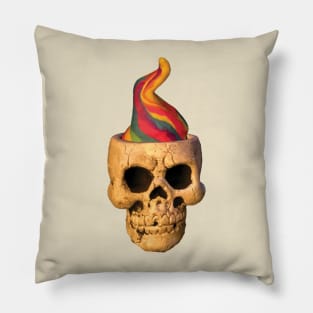 Flame Skull Pillow