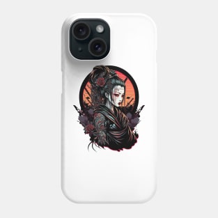 Futuristic Japanese cyberpunk geisha Phone Case