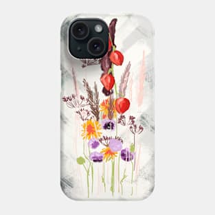 abstraction with dried flowers Phone Case