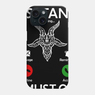 Satan is calling - Satanic Baphomet T-Shirt Phone Case