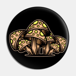 Forest mushroom illustration Pin