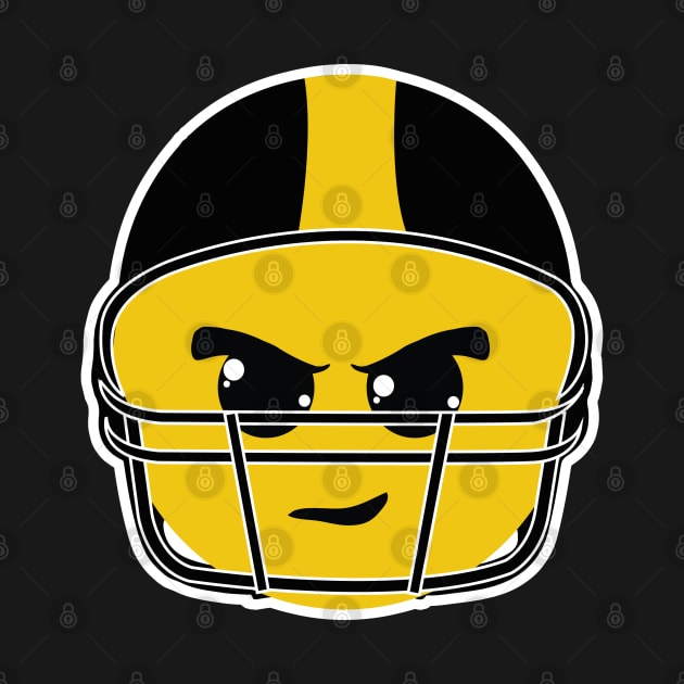 Pittsburgh Football Helmet Smiley Guy by Steel City Underground