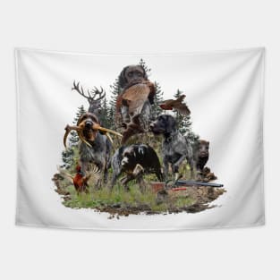 German Wirehaired Pointers, GWP Pointing dog Tapestry