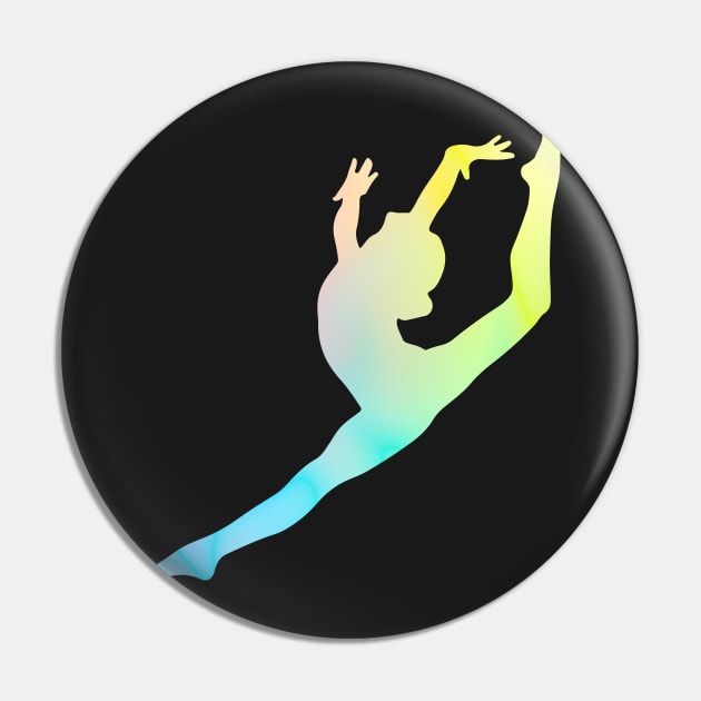 Gymnast Silhouette Pin by sportartbubble