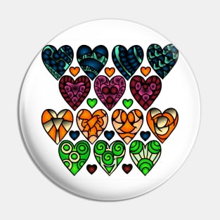 Love Hearts 42 (Style: 13) Pin