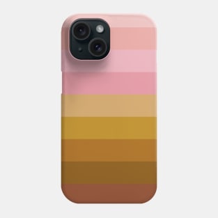 Ombre Stripes in Pink and Brown Phone Case