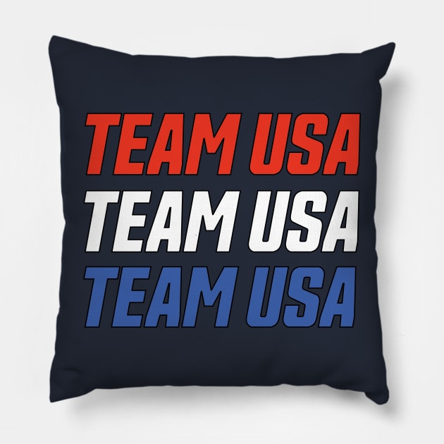TEAM USA BOLD Pillow by MAS Design Co