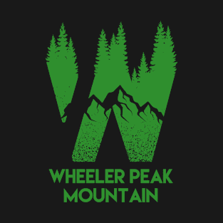 Wheeler Peak Mountain Back Print Design T-Shirt