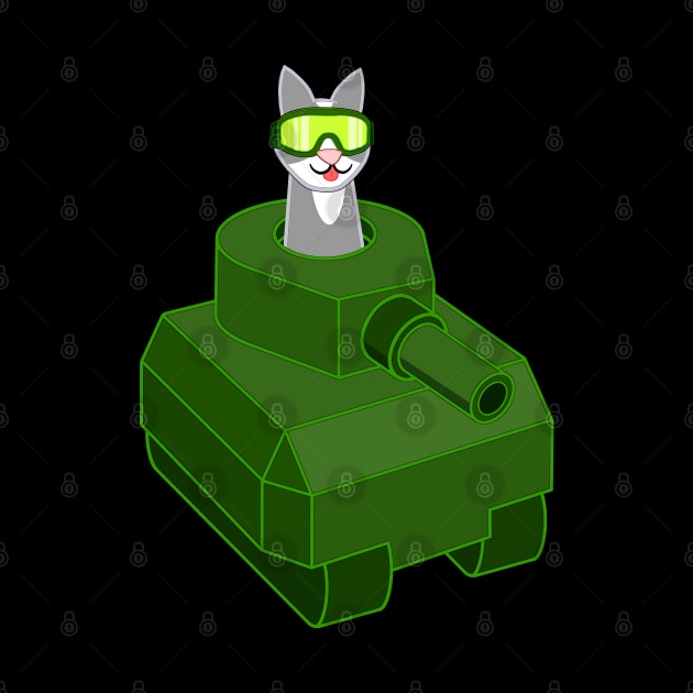 Tank Cat - Green by BeringerTwit