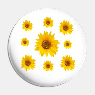 Sunflowers Bloom -  Hello Summer - Yellow Flowers Pin