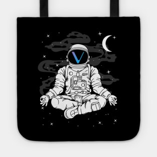 Astronaut Yoga Vechain VET Coin To The Moon Crypto Token Cryptocurrency Blockchain Wallet Birthday Gift For Men Women Kids Tote